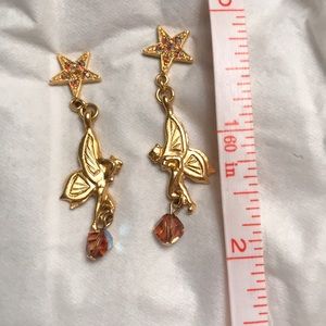 Earrings-fairies, crystals and crystal stars